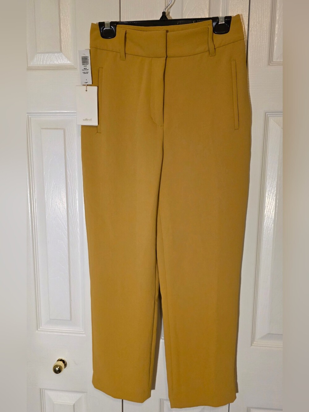 Aritzia Wilfred Crepette Ankle Trouser Size 4 In Cairo Gold (yellow) NWT - Picture 8 of 16